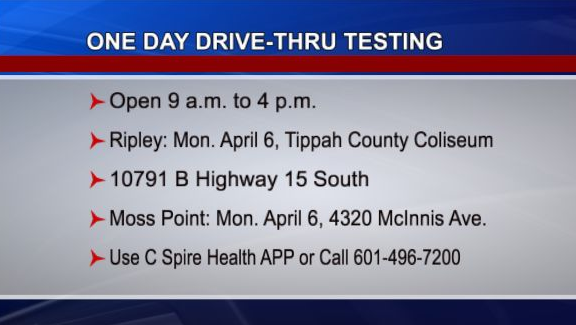 One Day Drive-Thru Testing Sites